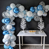 Lofaris 105 Pack Snow Party Balloon Arch Kit | DIY Decorations - Pink | Blue